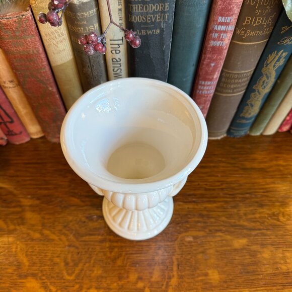 Vintage White Urn Vase - Picture 7 of 15